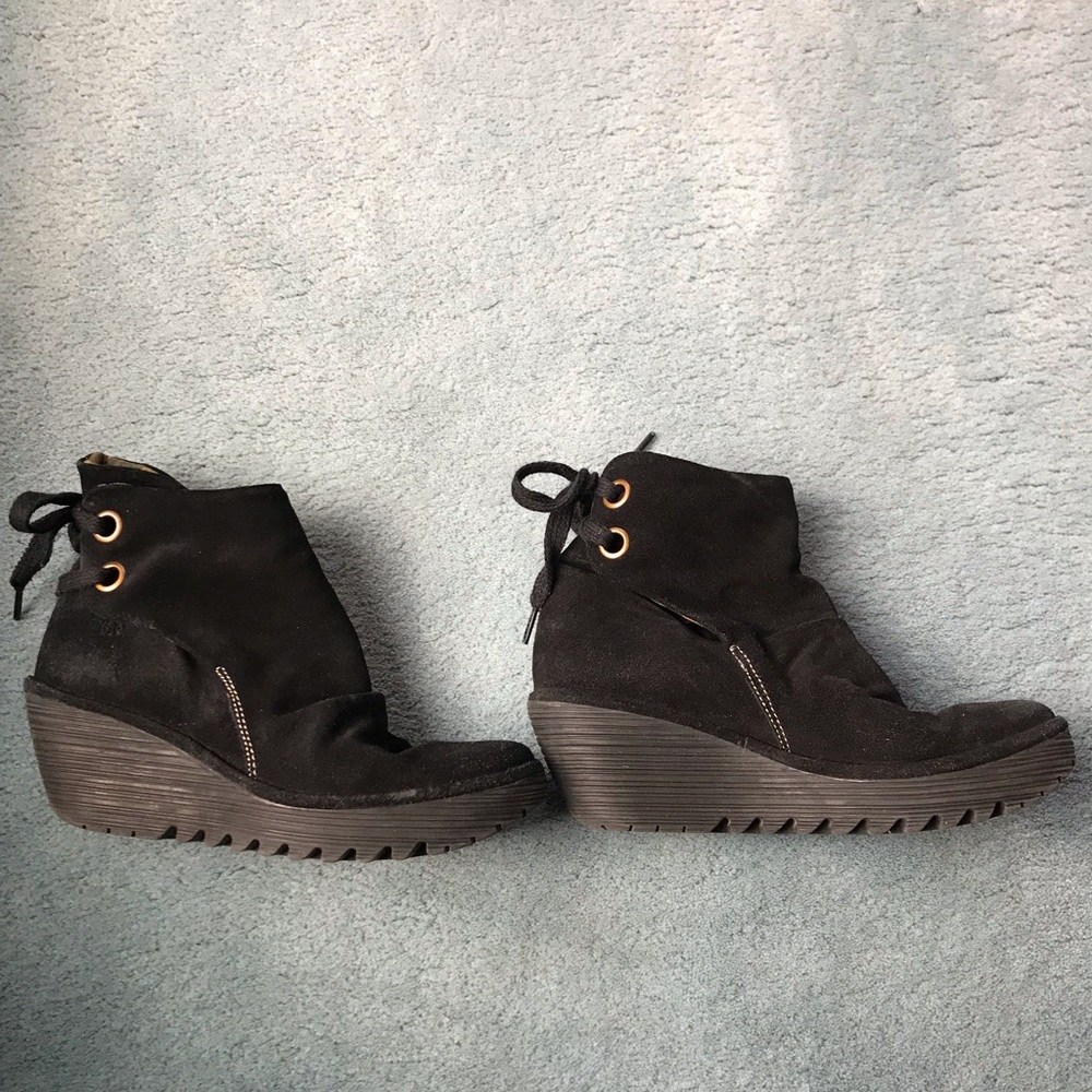 Fly London Yama Ankle Boot Womens 39 8.5 Black